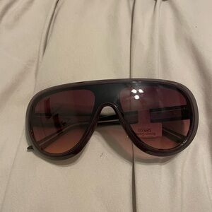 Quay Australia Black and Brown Aviator Sunglasses